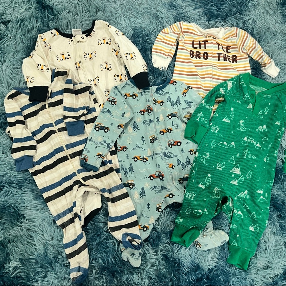 3-6 month boys pajamas